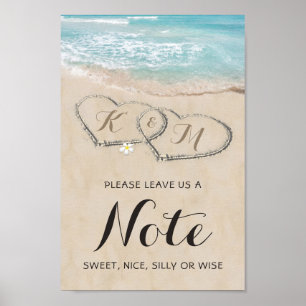 Affiche Plage tropicale Mariage personnalisé