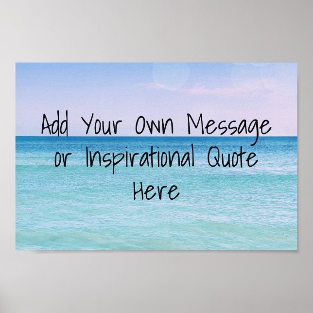 Affiche Plage tropicale rétro des vagues océaniques (Devant)