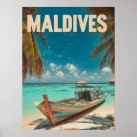 Plage tropicale Vintage des Maldives - Voyage en m