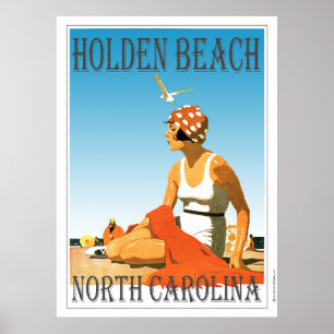 Affiche Plage vintage de Holden