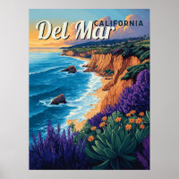 Plage Vintage Del Mar California - San Diego