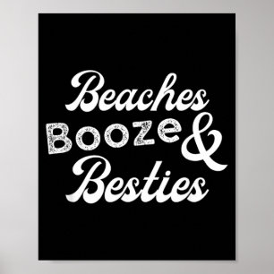 Affiche Plages Alcool et Amies Drôle de Weekend Été