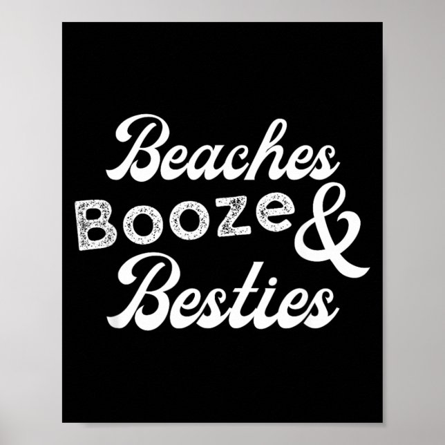 Affiche Plages Alcool et Amies Drôle de Weekend Été (Devant)