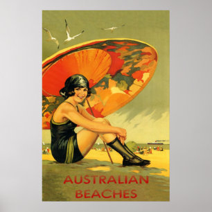 Affiche Plages australiennes Vintages