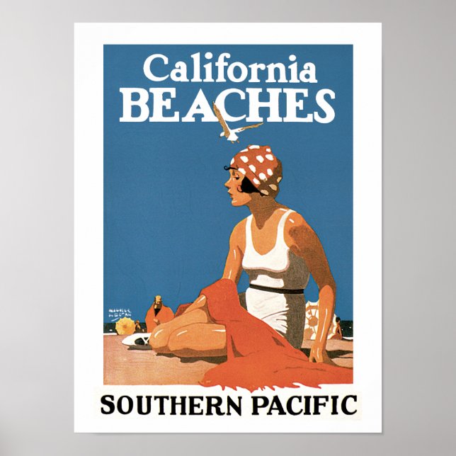 Affiche Plages de Californie (Devant)