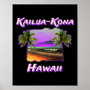 Affiche Plages De Kailua-kona Hawaii 1