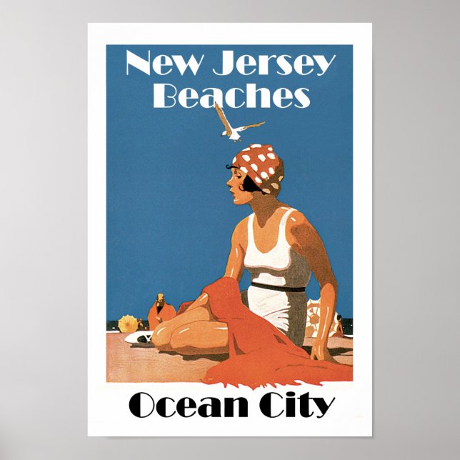 Affiche Plages du New Jersey ~ Ocean City (Devant)