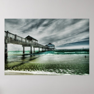 Affiche Plages tropicales Clearwater Floride