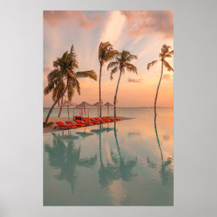 Affiche Plages tropicales   Maldives Tropical Beach & Pool