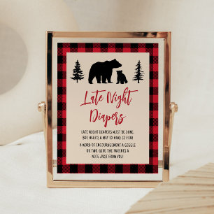 Affiche Plaid Bear Cub Lumberjack Late Nuit Diapos