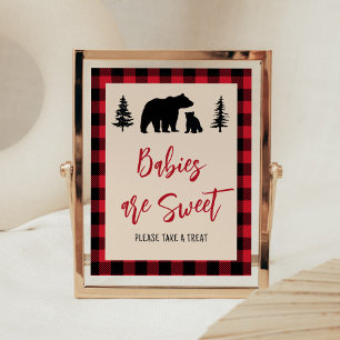 Affiche Plaid Bear Cub Lumberjack Les bébés sont doux