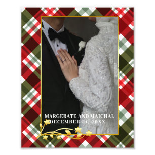 Affiche Plaid Noël 1 Photo Mariés et Joyeux