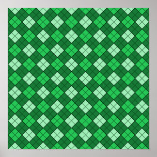 Affiche Plaid vert