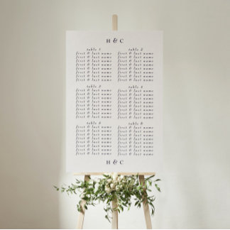 Affiche Plain Modern Purple on White Wedding