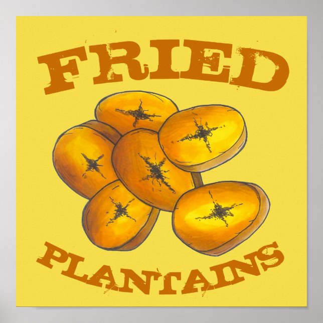 Affiche Plaines frites Cuisine Bananes Caraïbes Alimentati (Devant)