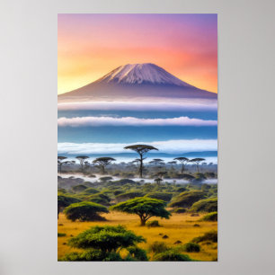 Affiche Plaines Nature Savannah Extérieur Paysage Calme Ar