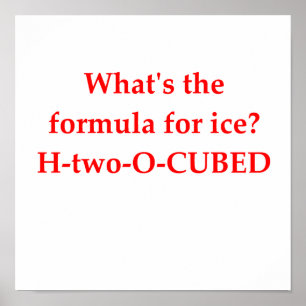 Affiche plaisanterie de chimie