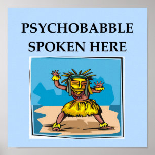 Affiche plaisanterie de psychologie