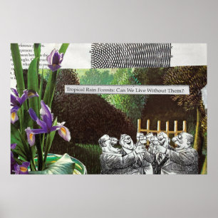 Affiche Plaisanterie politique drôle Forêt Changement clim