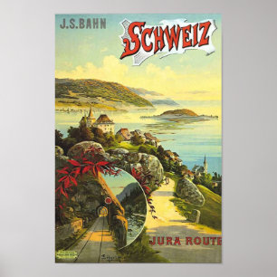 Affiche Plaisir Vintage voyage Tourisme Plakat Jura Simplo