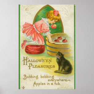 Affiche Plaisirs d'Halloween, Vintage