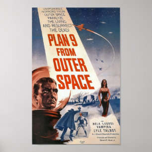 Affiche Plan 9 d'affiche d'espace extra-atmosphérique