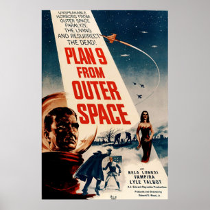 Affiche Plan 9 de l'espace extra-atmosphérique - Sci-Fi M