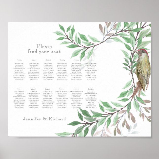 Affiche Plan d'assise en bois (Devant)