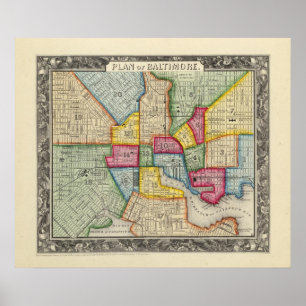 Affiche Plan De Baltimore