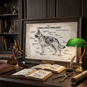 Affiche Plan de chien berger allemand