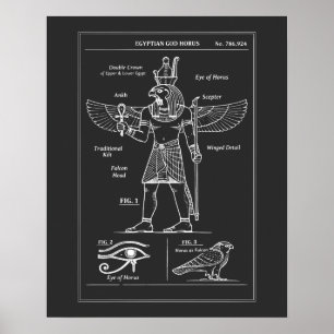 Affiche Plan de Dieu égyptien Horus