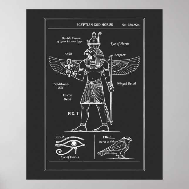 Affiche Plan de Dieu égyptien Horus (Devant)