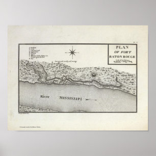 Affiche Plan de fort Baton Rouge