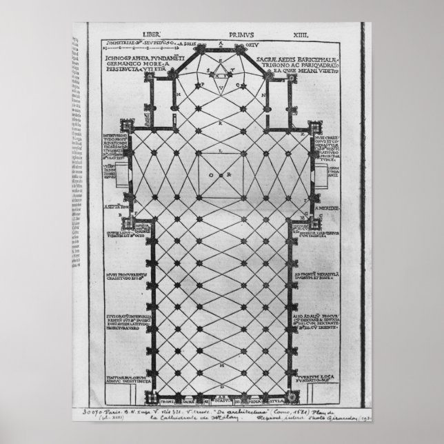 Affiche Plan de la cathédrale de Milan (Devant)