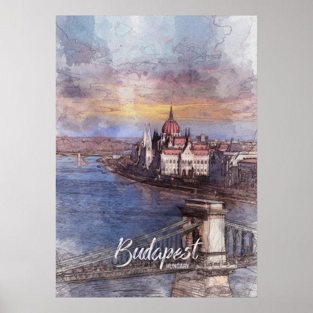 Affiche Plan de la ville de Budapest (Devant)