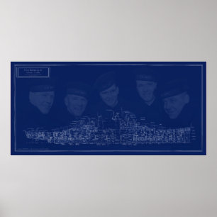 Affiche Plan de l'USS Juneau