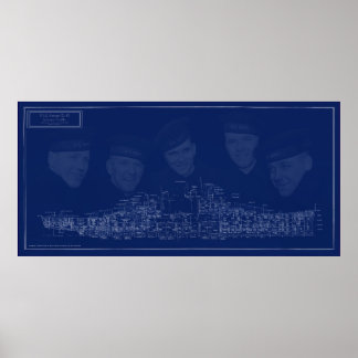 Affiche Plan de l'USS Juneau