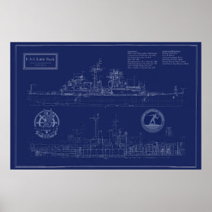 Affiche Plan de l'USS Little Rock