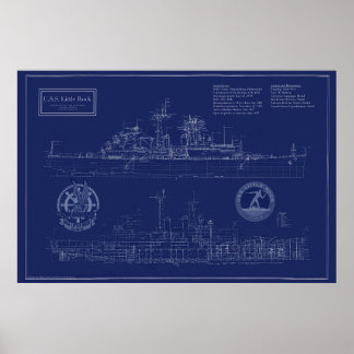 Affiche Plan de l'USS Little Rock