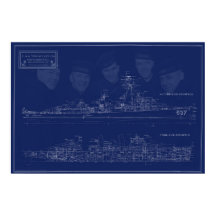 Plan de l'USS The Sullivans avec frères