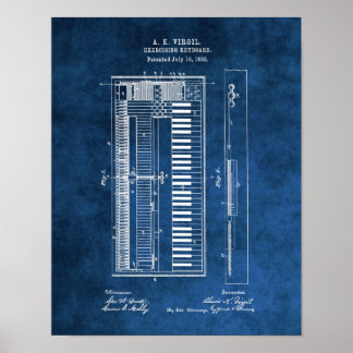 Affiche Plan de Piano #6 Cadeau étudiant Piano