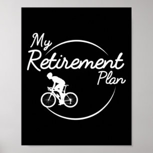 Affiche Plan de retraite à vélo Cyclisme VTT