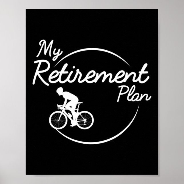 Affiche Plan de retraite à vélo Cyclisme VTT  (Devant)