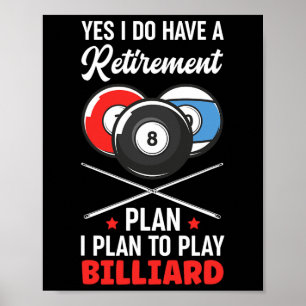 Affiche Plan de retraite Billiards Billiard Snooker Ball