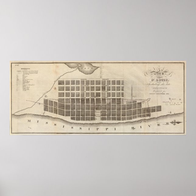 Affiche Plan de Saint-Louis, Missouri (Devant)
