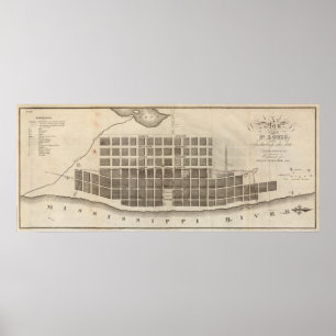 Affiche Plan de St Louis, Missouri