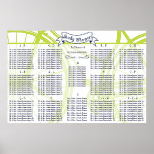 Affiche Plan de table de Baby Shower Vintage Bicycle
