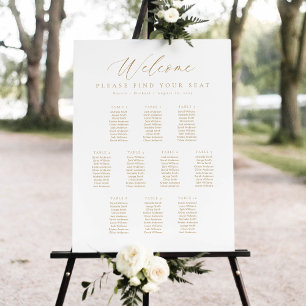 Affiche Plan de table de bienvenue pour 10 tables