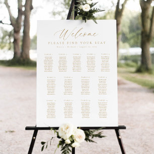 Affiche Plan de table de bienvenue pour 13 tables