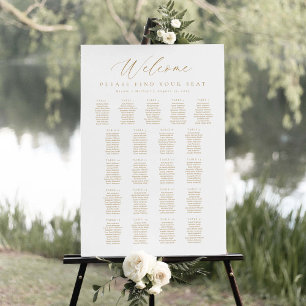 Affiche Plan de table de bienvenue pour 21 tables